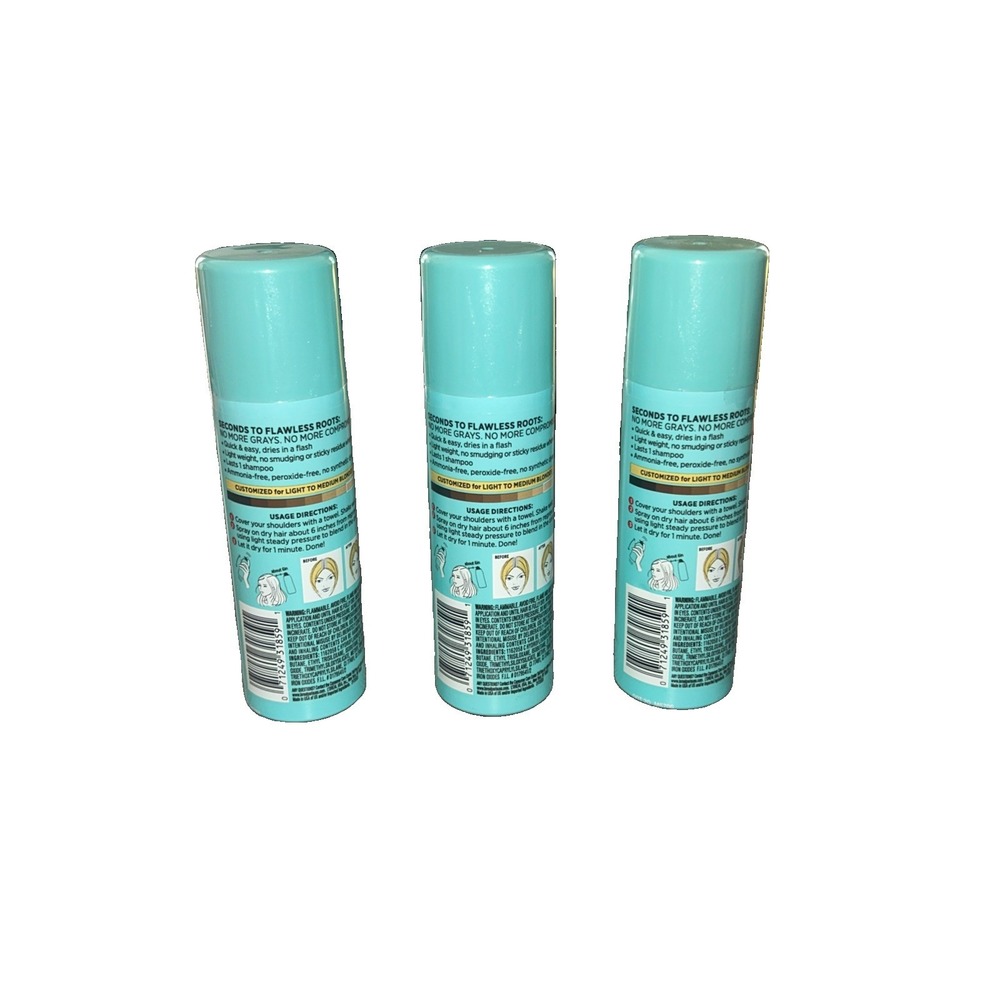 3 Pack: L'Oreal Magic Root Cover Up Spray *Light-Medium Blonde* 2 oz. ea.  E14E - Picture 2 of 2